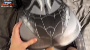 Instead of Saving People, This Spider Girl Rides My Dick!!